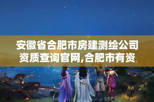 安徽省合肥市房建测绘公司资质查询官网,合肥市有资质的测绘公司。