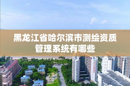 黑龙江省哈尔滨市测绘资质管理系统有哪些