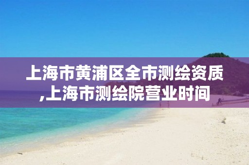 上海市黄浦区全市测绘资质,上海市测绘院营业时间