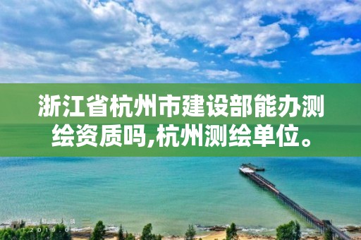 浙江省杭州市建设部能办测绘资质吗,杭州测绘单位。