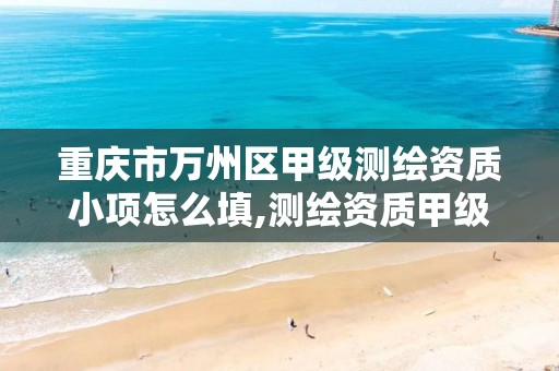 重庆市万州区甲级测绘资质小项怎么填,测绘资质甲级申报条件