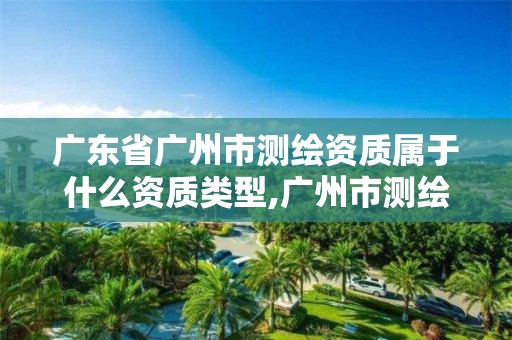 广东省广州市测绘资质属于什么资质类型,广州市测绘产品质量检验中心