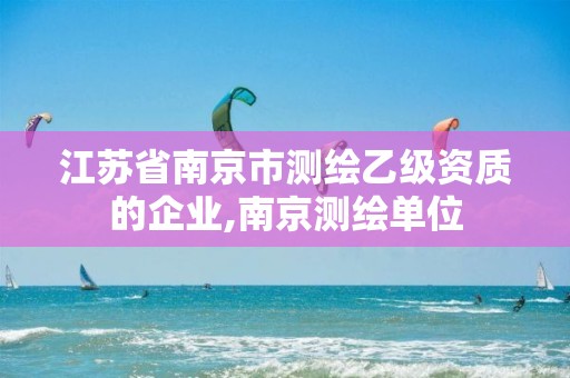 江苏省南京市测绘乙级资质的企业,南京测绘单位