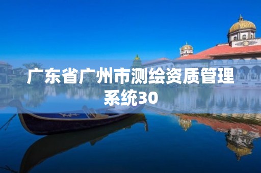 广东省广州市测绘资质管理系统30