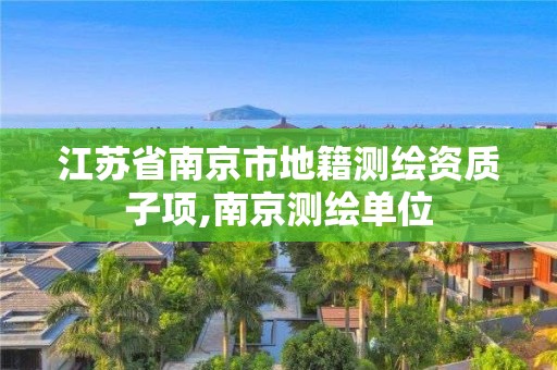 江苏省南京市地籍测绘资质子项,南京测绘单位