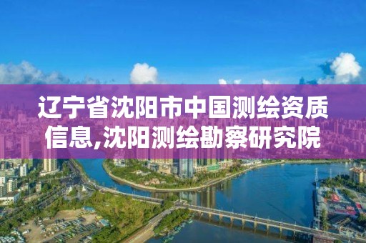 辽宁省沈阳市中国测绘资质信息,沈阳测绘勘察研究院有限公司