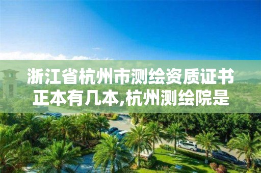 浙江省杭州市测绘资质证书正本有几本,杭州测绘院是什么单位。