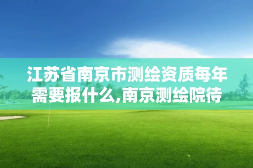 江苏省南京市测绘资质每年需要报什么,南京测绘院待遇怎么样。