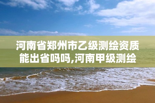 河南省郑州市乙级测绘资质能出省吗吗,河南甲级测绘资质。