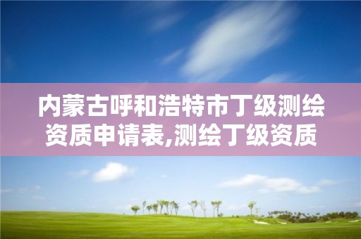 内蒙古呼和浩特市丁级测绘资质申请表,测绘丁级资质全套申请文件