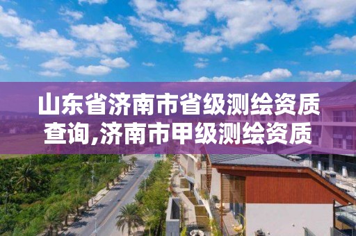 山东省济南市省级测绘资质查询,济南市甲级测绘资质单位