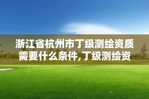 浙江省杭州市丁级测绘资质需要什么条件,丁级测绘资质执业范围。