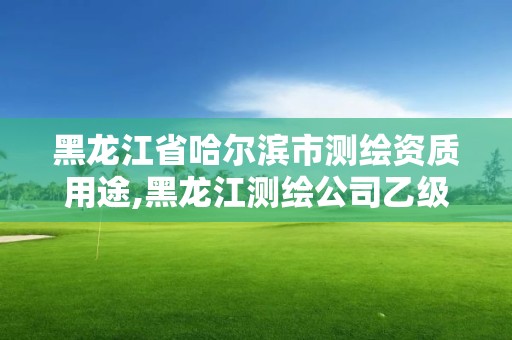 黑龙江省哈尔滨市测绘资质用途,黑龙江测绘公司乙级资质