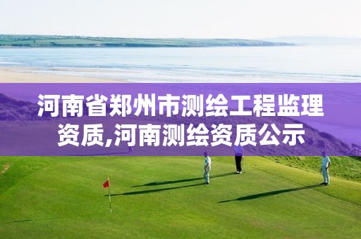 河南省郑州市测绘工程监理资质,河南测绘资质公示