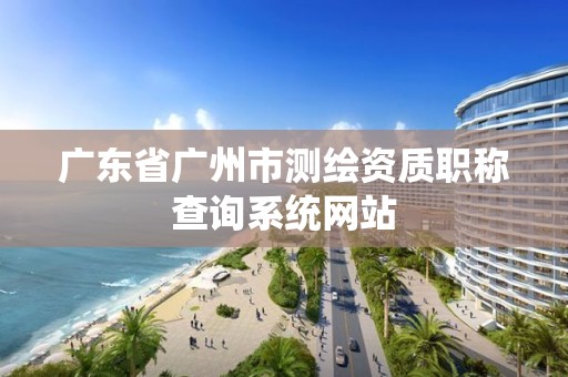 广东省广州市测绘资质职称查询系统网站