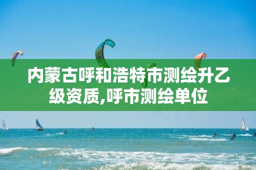 内蒙古呼和浩特市测绘升乙级资质,呼市测绘单位