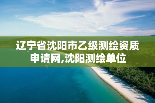 辽宁省沈阳市乙级测绘资质申请网,沈阳测绘单位