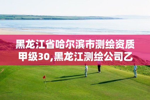 黑龙江省哈尔滨市测绘资质甲级30,黑龙江测绘公司乙级资质