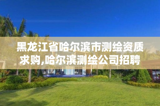 黑龙江省哈尔滨市测绘资质求购,哈尔滨测绘公司招聘