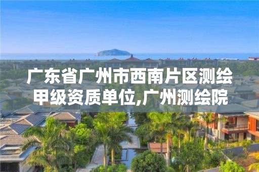 广东省广州市西南片区测绘甲级资质单位,广州测绘院是什么单位。