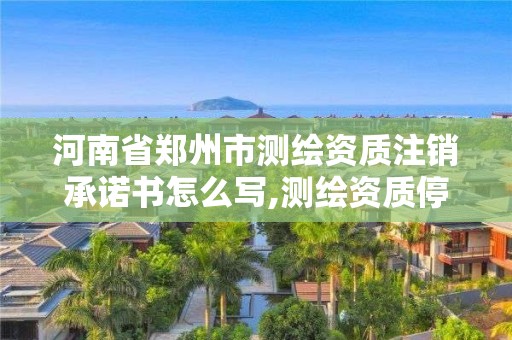 河南省郑州市测绘资质注销承诺书怎么写,测绘资质停办