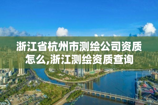 浙江省杭州市测绘公司资质怎么,浙江测绘资质查询