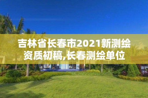 吉林省长春市2021新测绘资质初稿,长春测绘单位