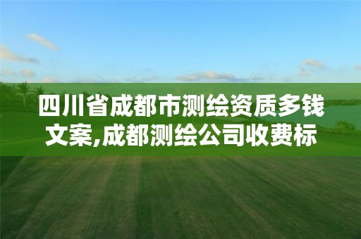 四川省成都市测绘资质多钱文案,成都测绘公司收费标准