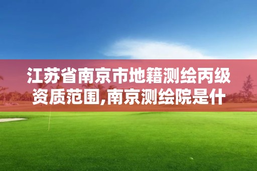 江苏省南京市地籍测绘丙级资质范围,南京测绘院是什么编制