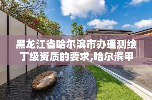 黑龙江省哈尔滨市办理测绘丁级资质的要求,哈尔滨甲级测绘公司