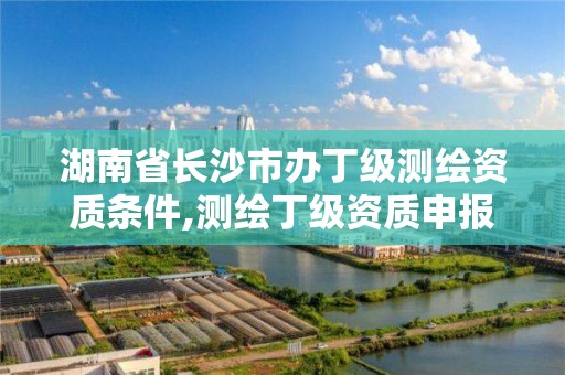 湖南省长沙市办丁级测绘资质条件,测绘丁级资质申报条件