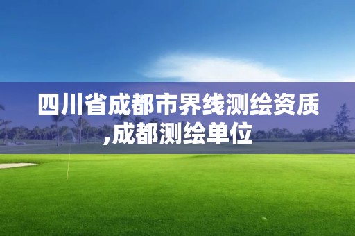 四川省成都市界线测绘资质,成都测绘单位