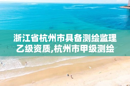 浙江省杭州市具备测绘监理乙级资质,杭州市甲级测绘公司