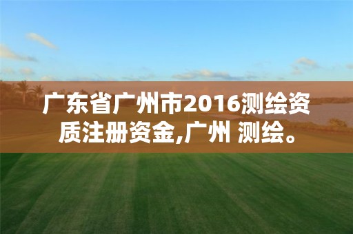 广东省广州市2016测绘资质注册资金,广州 测绘。