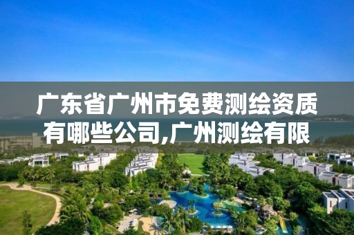 广东省广州市免费测绘资质有哪些公司,广州测绘有限公司