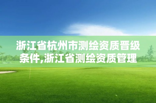 浙江省杭州市测绘资质晋级条件,浙江省测绘资质管理实施细则