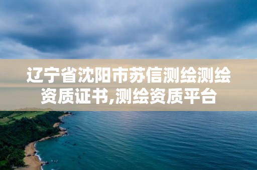 辽宁省沈阳市苏信测绘测绘资质证书,测绘资质平台