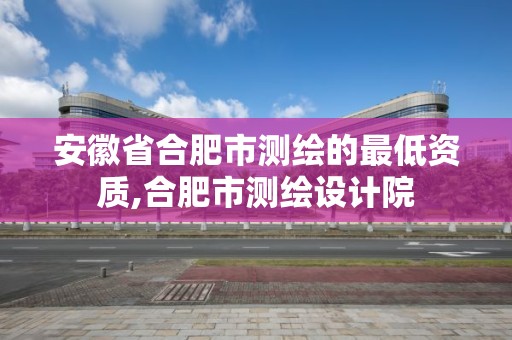 安徽省合肥市测绘的最低资质,合肥市测绘设计院