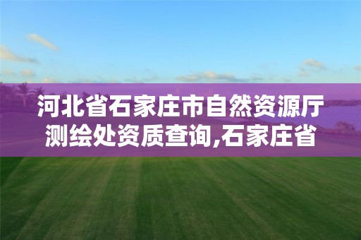 河北省石家庄市自然资源厅测绘处资质查询,石家庄省测绘局西地块。