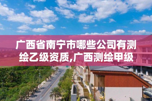 广西省南宁市哪些公司有测绘乙级资质,广西测绘甲级资质公司