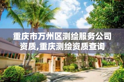 重庆市万州区测绘服务公司资质,重庆测绘资质查询