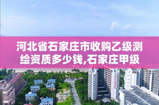 河北省石家庄市收购乙级测绘资质多少钱,石家庄甲级测绘公司。