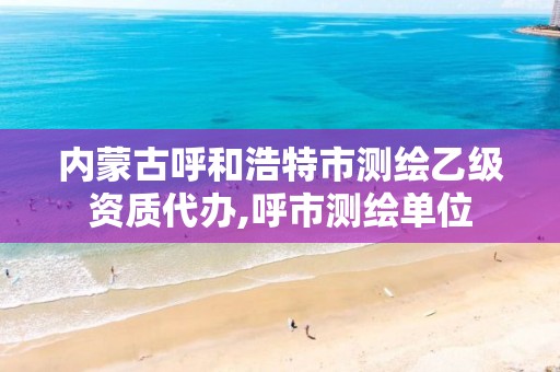 内蒙古呼和浩特市测绘乙级资质代办,呼市测绘单位