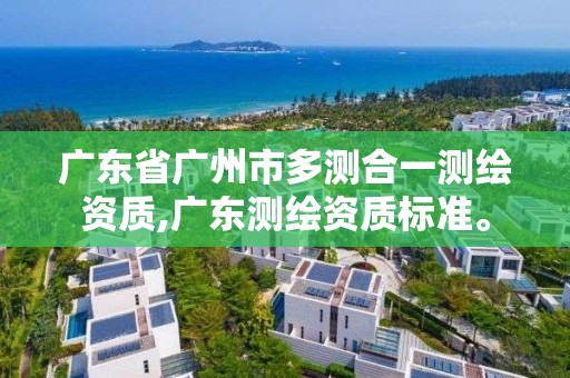 广东省广州市多测合一测绘资质,广东测绘资质标准。