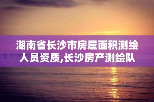 湖南省长沙市房屋面积测绘人员资质,长沙房产测绘队