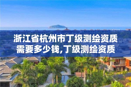 浙江省杭州市丁级测绘资质需要多少钱,丁级测绘资质申请需要什么仪器。