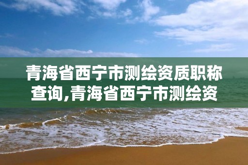 青海省西宁市测绘资质职称查询,青海省西宁市测绘资质职称查询网