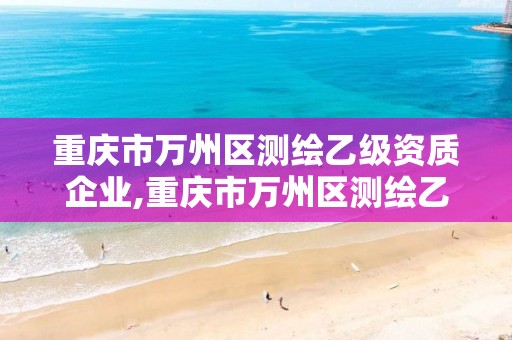 重庆市万州区测绘乙级资质企业,重庆市万州区测绘乙级资质企业名录