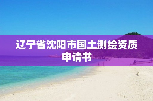 辽宁省沈阳市国土测绘资质申请书