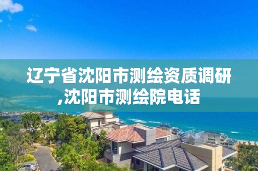 辽宁省沈阳市测绘资质调研,沈阳市测绘院电话